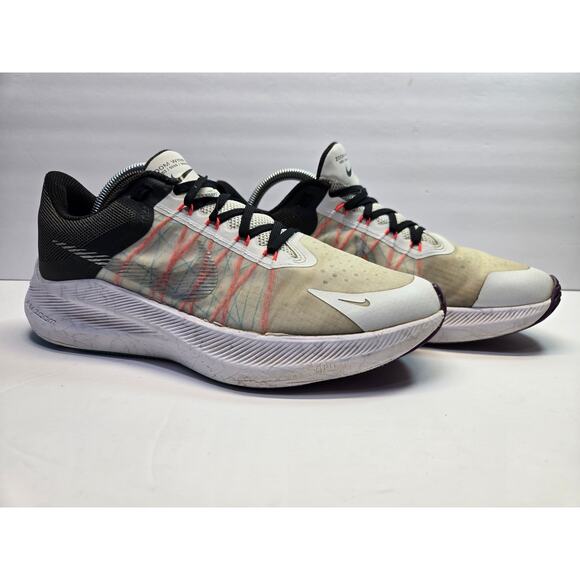 Nike Womens Zoom Winflo 8 CW3421-103 White Running Shoes Sneakers Size 9 - Picture 4 of 7